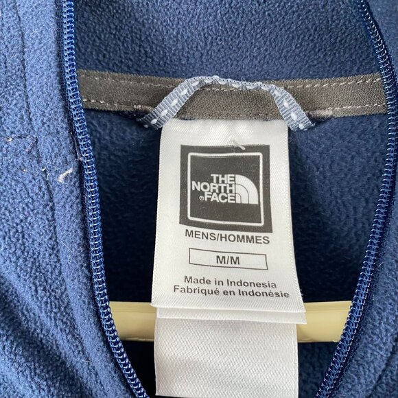 The North Face Mens Half-Zip Fleece Pullover M Blue/Gray - Picture 3 of 7